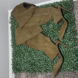 Forest Green over the knee heel